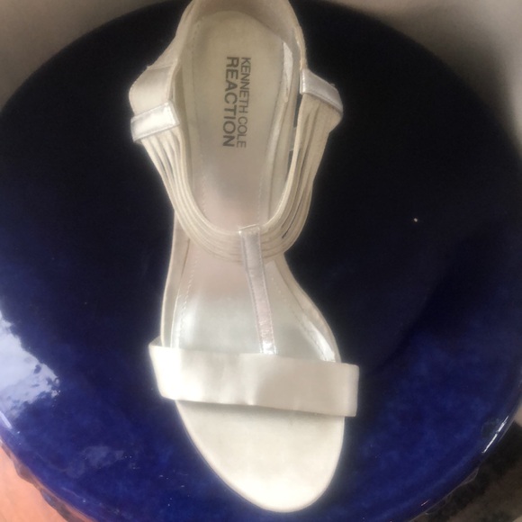 Wedding guest bridal bridesmaid bride prom dance comfortable strappy heel silver - Picture 9 of 13